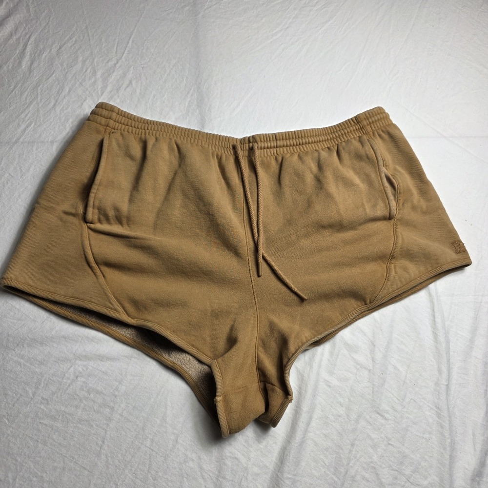 victoria's secret pink sweat shorts xxl brown